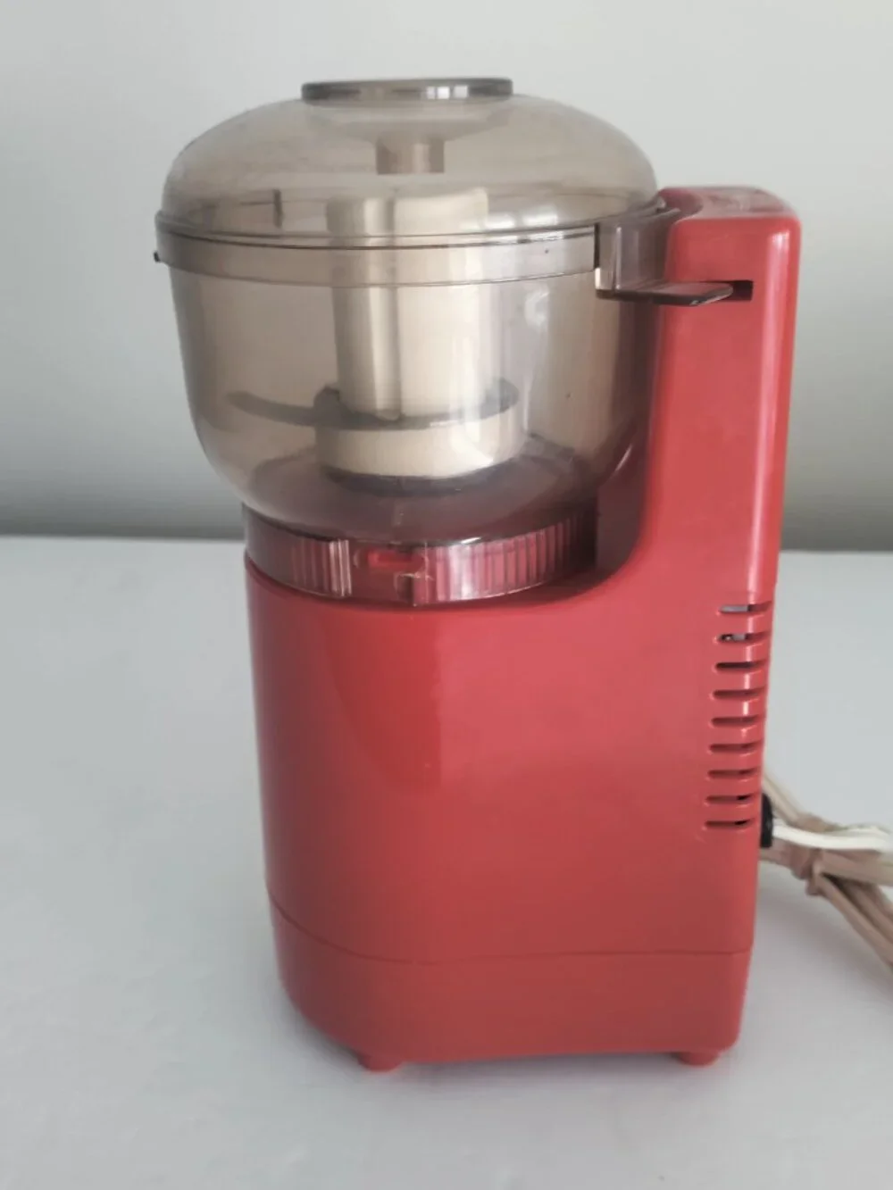 Sunbeam Oskar Jr Chopper Plus Mini Grinder Food Processor Red 14137 Tested Works
